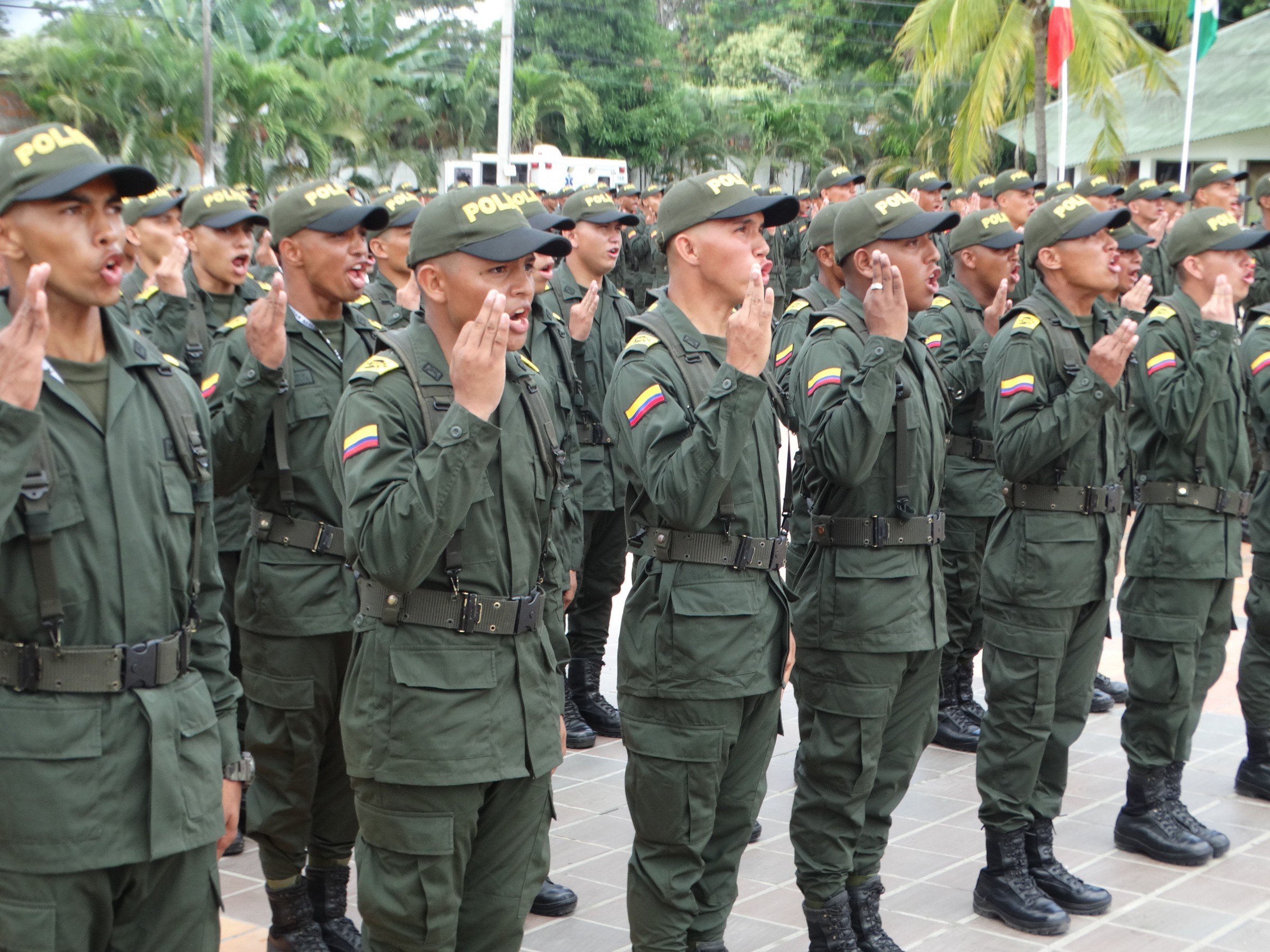 Ceremonia juramento de bandera  Auxiliares de Policía