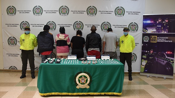 Cinco personas son capturadas por estupefacientes 