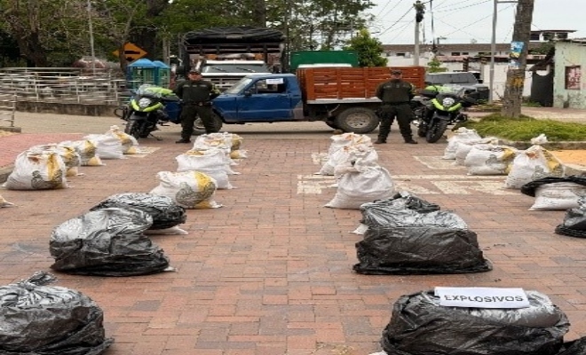 Incautaci&oacute;n de explosivos en el cesar