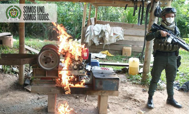 Golpe a estructura y finanzas del Clan del Golfo por extracción ilícita de minerales