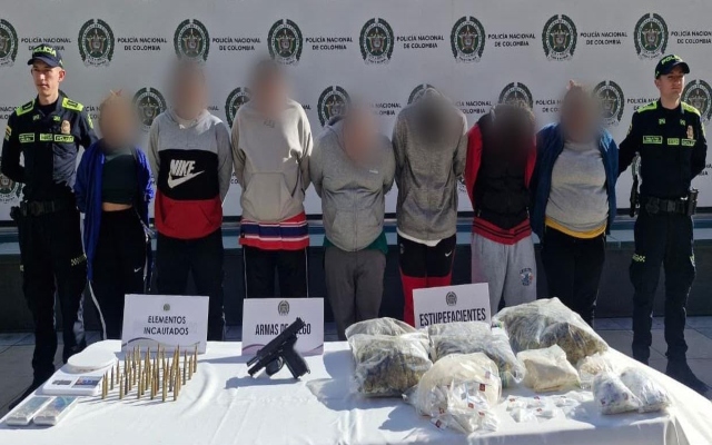 Imagen en la que se presentan los presuntos integrantes de la estructura criminal de &lsquo;El Mesa&rsquo;