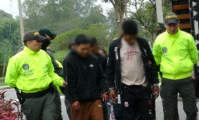 Fueron capturadas 11 personas, entre ellas dos mujeres