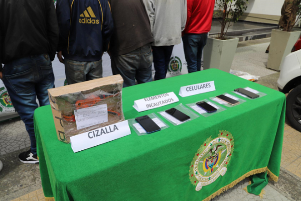 Capturados siete hombres y aprehendido un adolescente por el delito de hurto en Manizales Elementos incautados