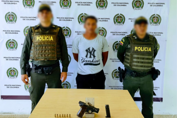Capturado por porte ilegal de arma 