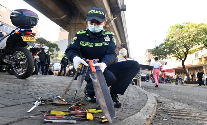 Armas blancas incautadas