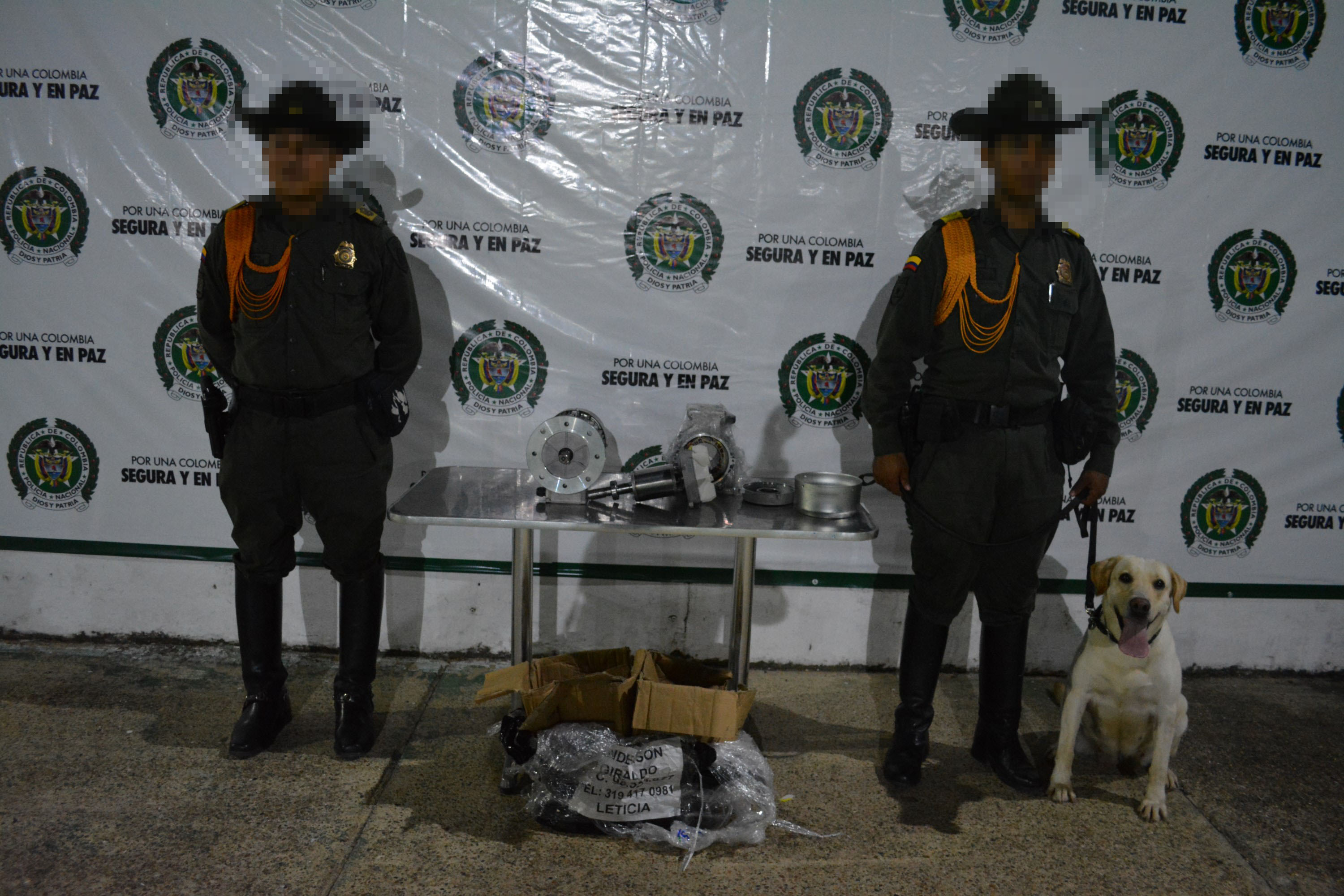 El alcaloide estaba camuflado dentro de dos motores eléctricos  