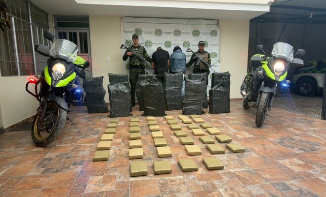 Dos personas capturadas quienes transportaban marihuana en v&iacute;as de Nari&ntilde;o