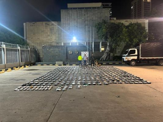 Incautación de 843 kilos de cocaína
