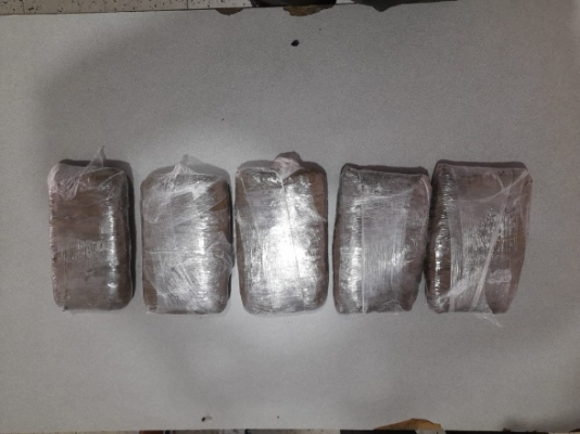 Acciones contra el tráfico estupefacientes Incautación de 2.500 gramos de marihuana