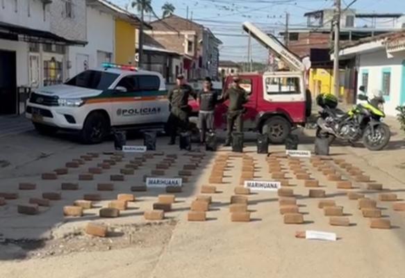 Más de 200 kilos de clorhidrato de cocaína incautados en Pradera