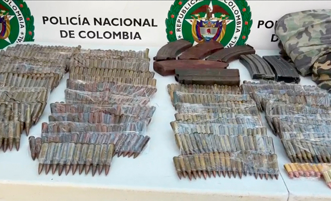 Munición de guerra incautado 1.021 cartuchos de diferentes calibres, 62 cartuchos de munición subsónica, 07 proveedores.