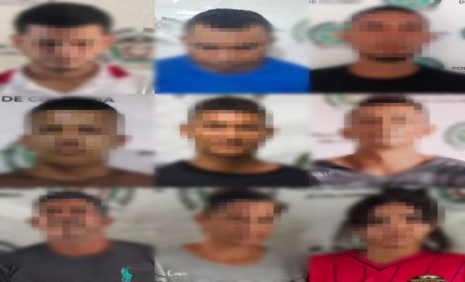 Nueve capturados por homicidio, tráfico de drogas, porte ilegal de armas y receptación en el magdalena