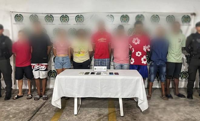 Golpe contundente contra la extorsión: capturan a nueve presuntos integrantes de “Los Costeños”