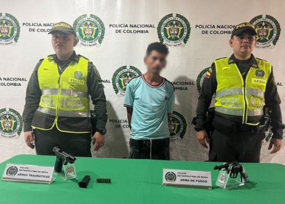 Policía Metropolitana de Neiva logra la captura de un sujeto conocido como "Cabece Chivo” 