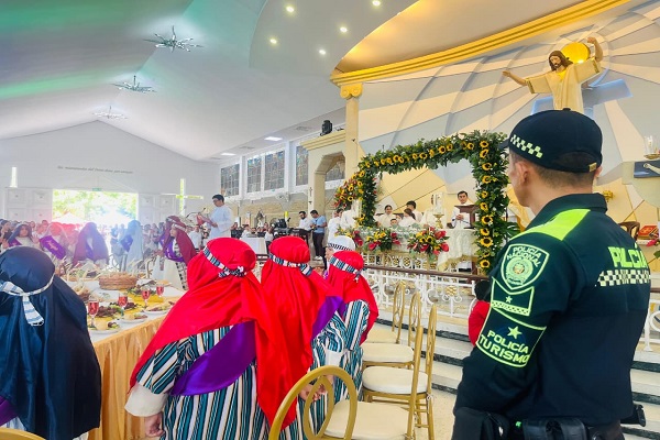 Policía de Turismo brinda acompañamiento en el desarrollo de actividades litúrgicas