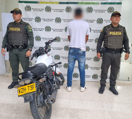 Policia Nacional aprehende a un menor con una motocicleta hurtada