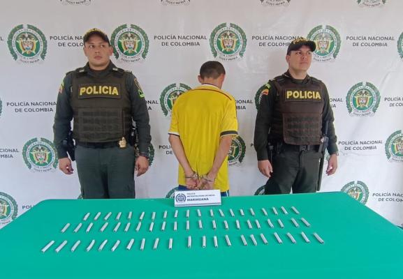 Policía Nacional logra la captura en flagrancia de una persona con estupefacientes