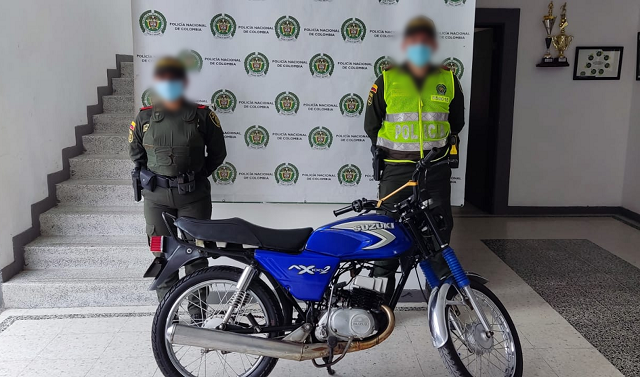 Luego de una intensa búsqueda fue hallada en el barrio mirador de las lomas en Villamaría En menos de 24 horas logramos la recuperación de una motocicleta