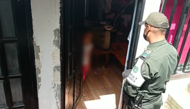 El hecho ocurrió en el sector del descache del municipio de Villamaría  Hallamos niña de siete años presuntamente abandonada en una vivienda