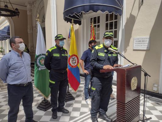 Rueda de prensa con el Director de la Policía Jorge Luis Vargas Valencia 