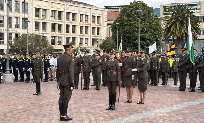 Destacamente de la ceremonia de transmisión de mando en Nariño
