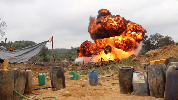 Operación contra la minería ilegal en Colombia