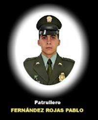 Fotografía del Señor Pt. Fernández Rojas Pablo quien falleció en cumplimiento de su deber.