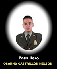 Fotografía del Señor Pt. Osorno Castrillón Nelson Andrés quien falleció en cumplimiento de su deber.