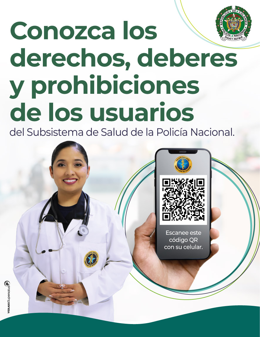 Conozca los derechos y deberes para los usuarios del Subsistema de Salud de la Policía Nacional