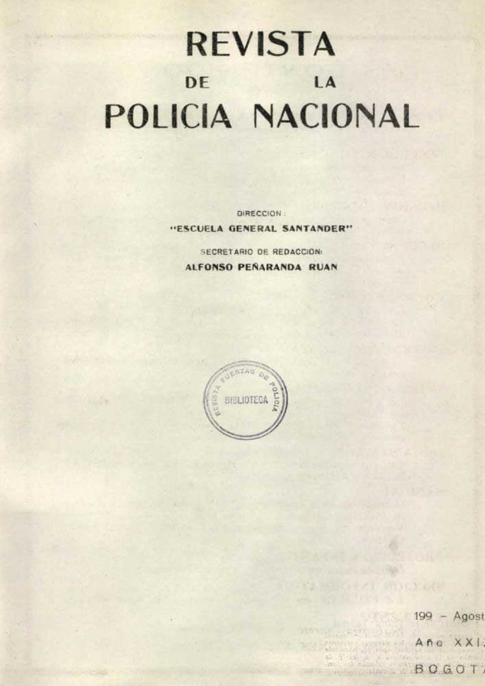 Portada de la Revista de la Polic&iacute;a
