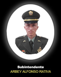 Fotografía del Señor Si. Arbey Alfonso Rativa quien falleció en cumplimiento de su deber.