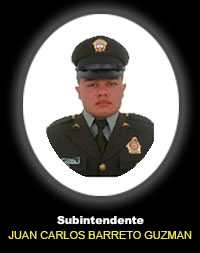 Fotografía del Señor Si.Juan Carlos Barreto Guzman quien falleció en cumplimiento de su deber.