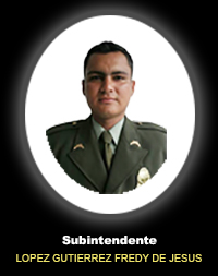 Fotografía del Señor Si. López Gutiérrez Fredy de Jesús quien falleció en cumplimiento de su deber.