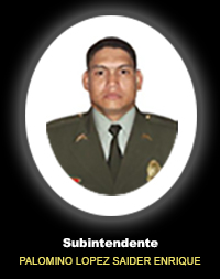 Fotografía del Señor Si. Palomino Lopez Saider Enrique quien falleció en cumplimiento de su deber.