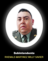 Fotografía del Señor Si. Rhenals Martínez Willy Savier quien falleció en cumplimiento de su deber.