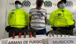 Tenía dos armas de fuego en su vivienda Capturado mediante allanamiento