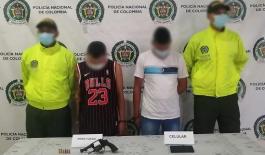 En Córdoba capturamos a dos hombres por porte ilegal de armas de fuego Entre los capturados se encuentra alias ‘Tribilín’ presunto sicario de una organización criminal.