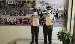 Exaltados dos de nuestros uniformados por su compromiso, entrega y dedicación con la comunidad exaltados-policias-en-caqueta