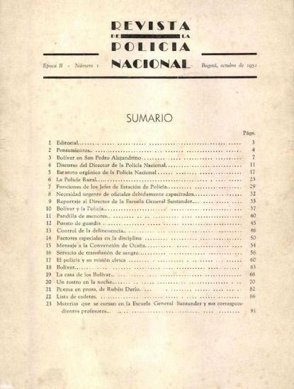 Portada de la Revista de la Policía