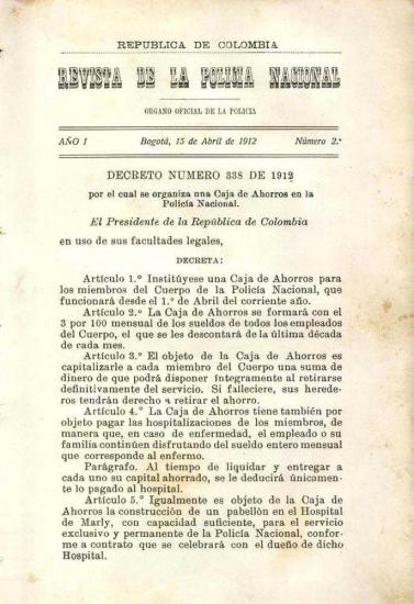 Portada de la Revista de la Policía