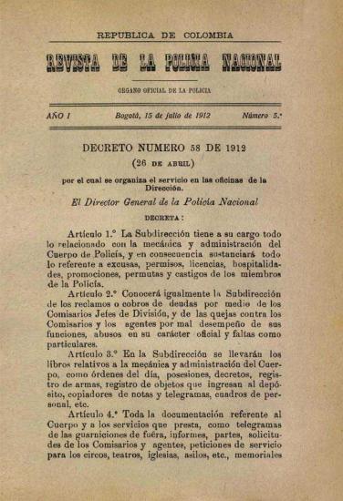 Portada de la Revista de la Policía