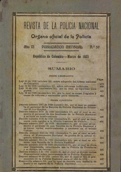 Portada de la Revista de la Policía