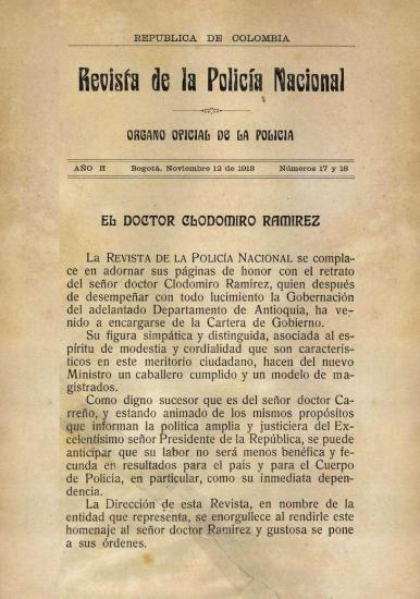 Portada de la Revista de la Policía