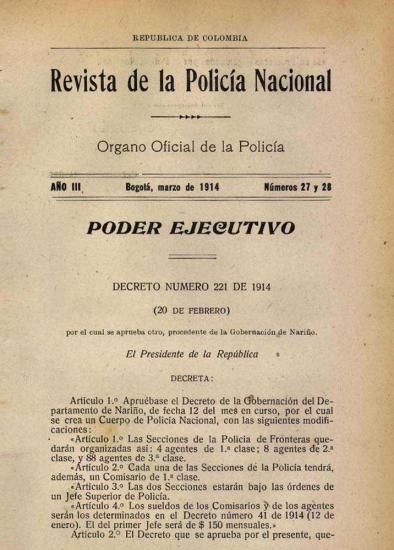 Portada de la Revista de la Policía
